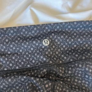 lululemon wunder under legging black & gray print